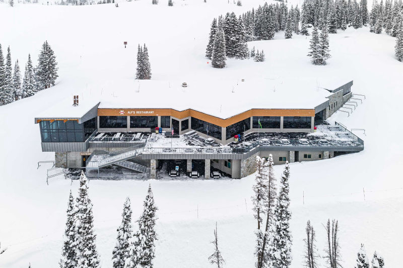 Alf's Restaurant at Alta Ski Resort. Architectural photography by Alan Blakely.