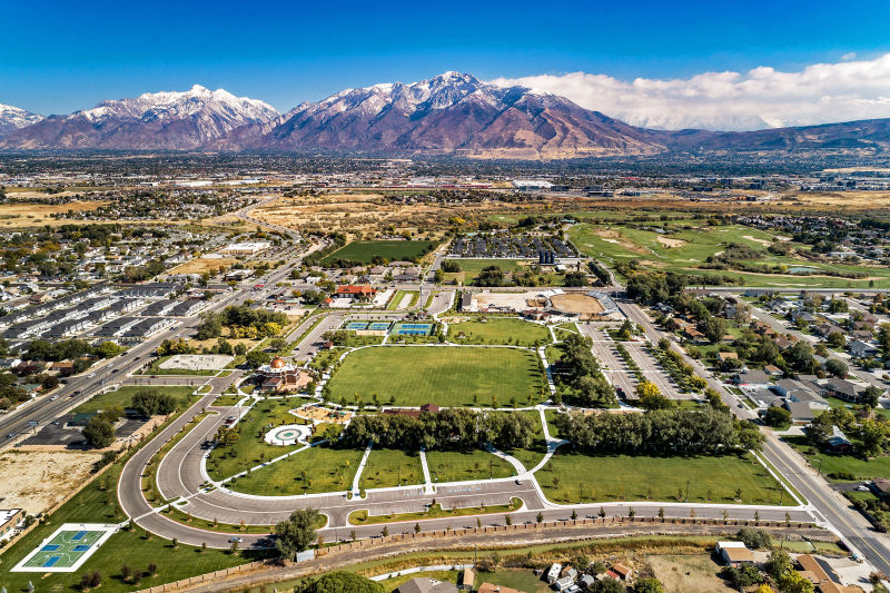 City Park - Midvale, Utah. Aerial Photography by Alan Blakely. 