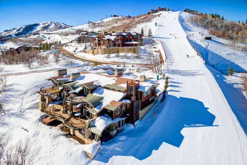 Private Ski Residences - Park City, Utah. Aerial Photography by Alan Blakely. 