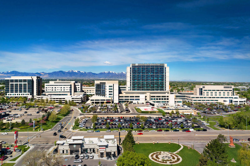 Intermountain Medical Center - Salt Lake City, Utah. Aerial Photography by Alan Blakely. 
