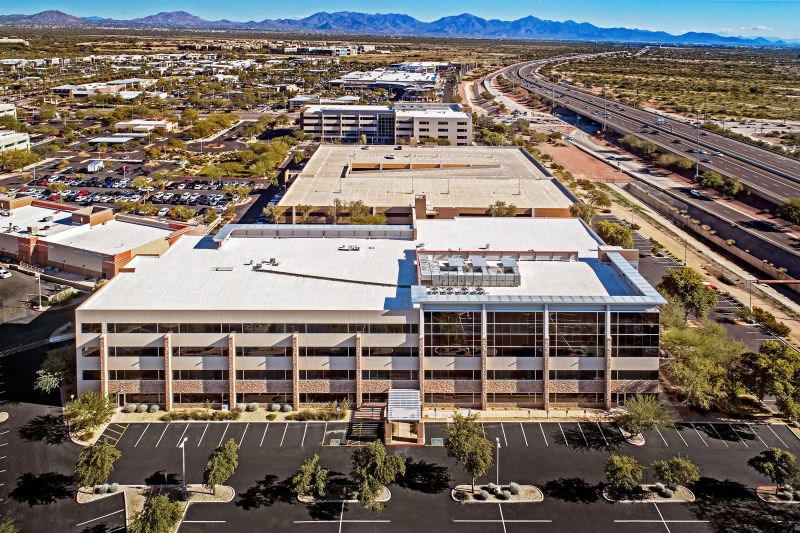 Office Buildings - Scottsdale, Arizona. Aerial Photography by Alan Blakely. 