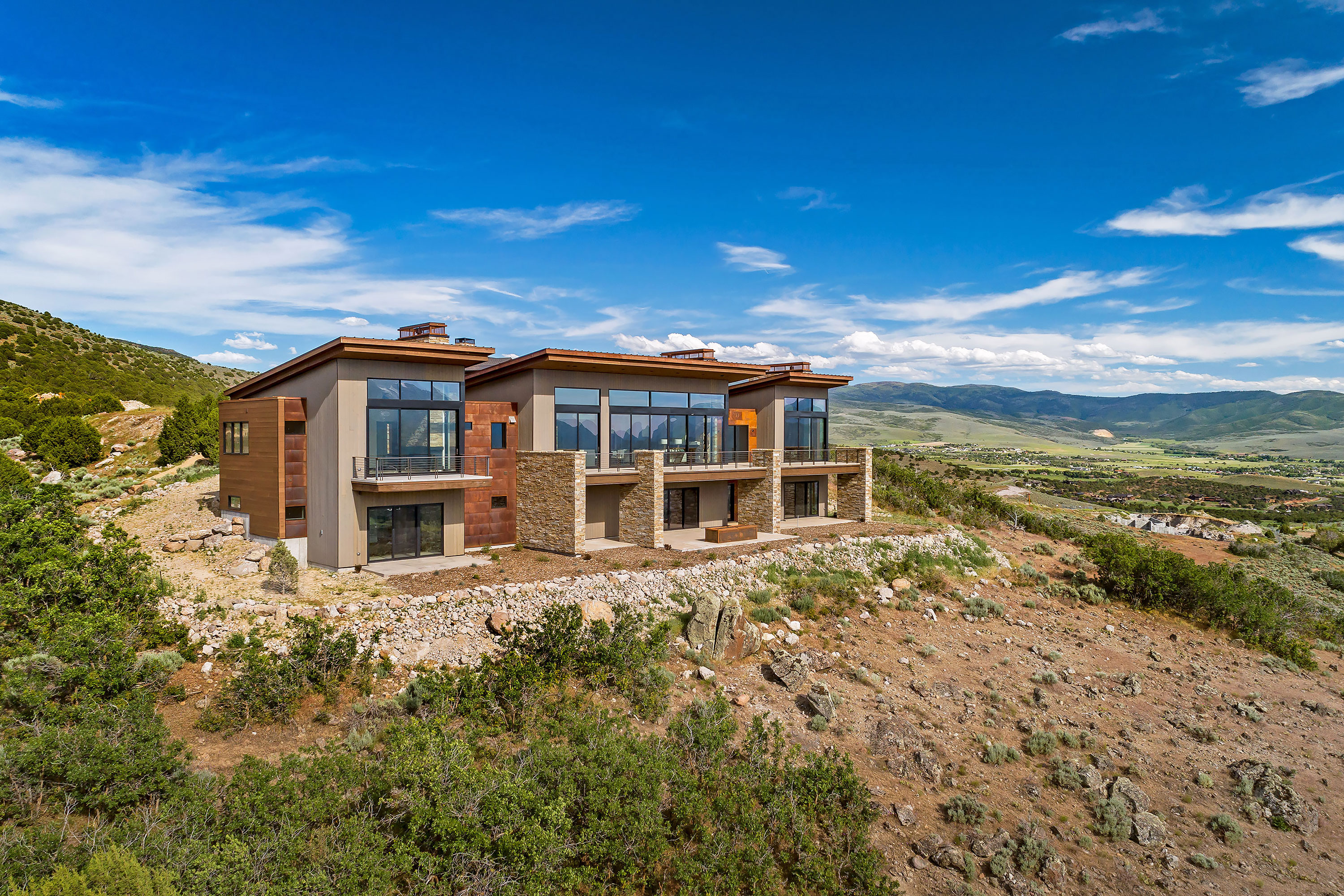 Private Residence - Heber City, Utah. Aerial Photography by Alan Blakely.